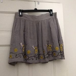 Willow and Clay silver beaded & embroidered skirt